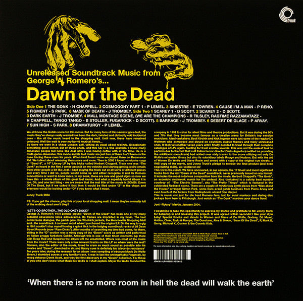 Unreleased deals music from George A Romero's Dawn of the Dead