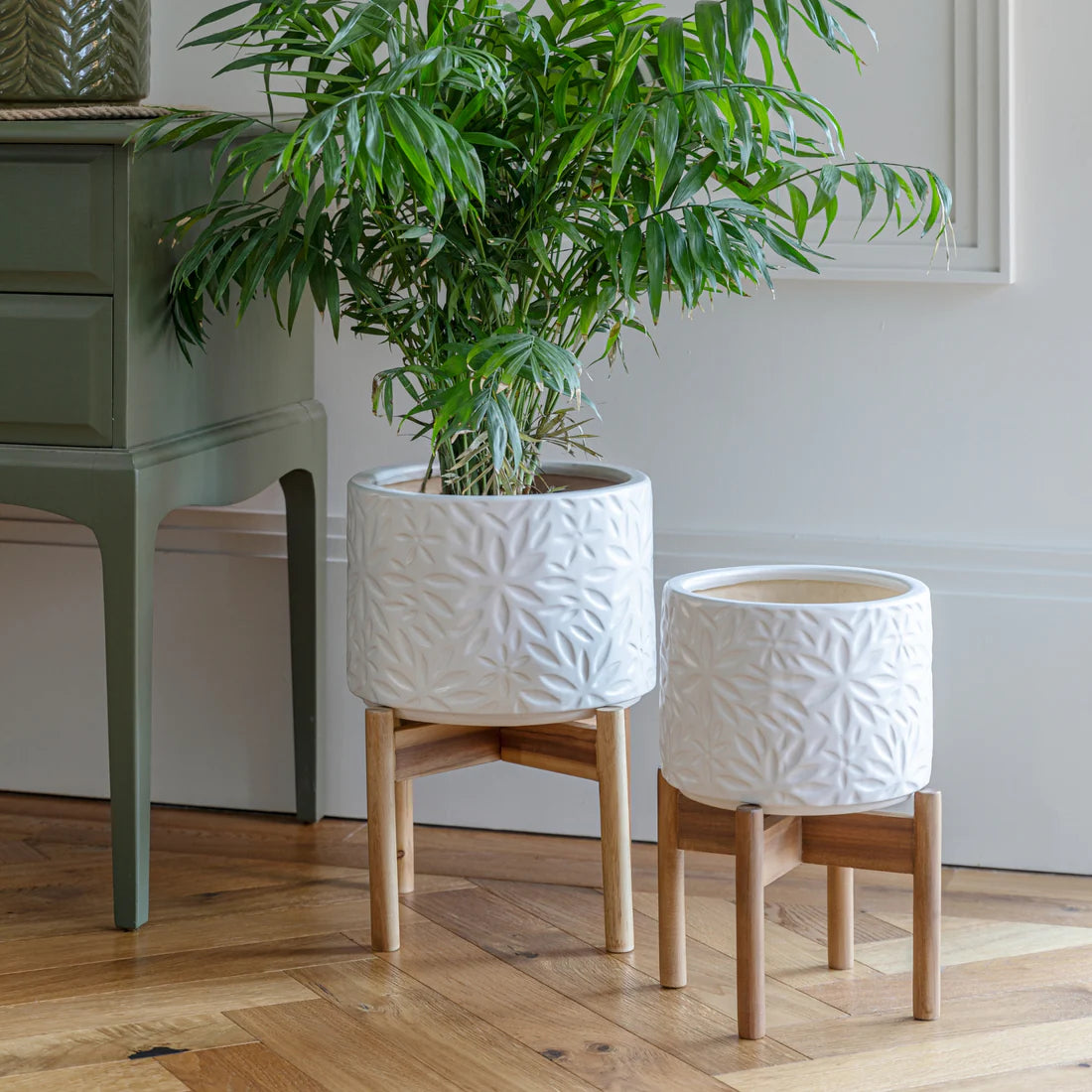 Aspen Flower/Chevron Planter-1