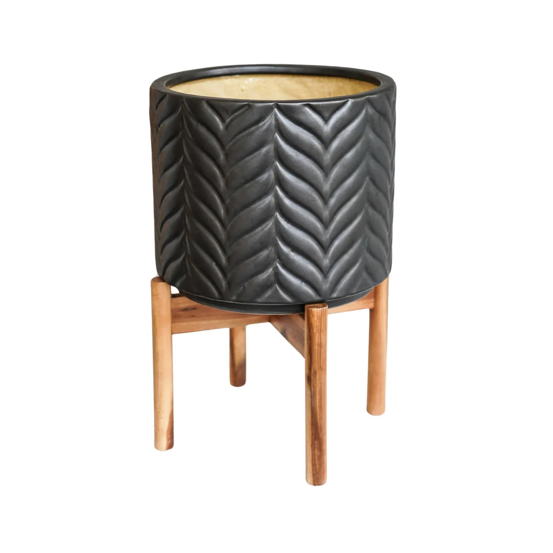 Aspen Flower/Chevron Planter-4