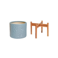 Aspen Flower/Chevron Planter-8