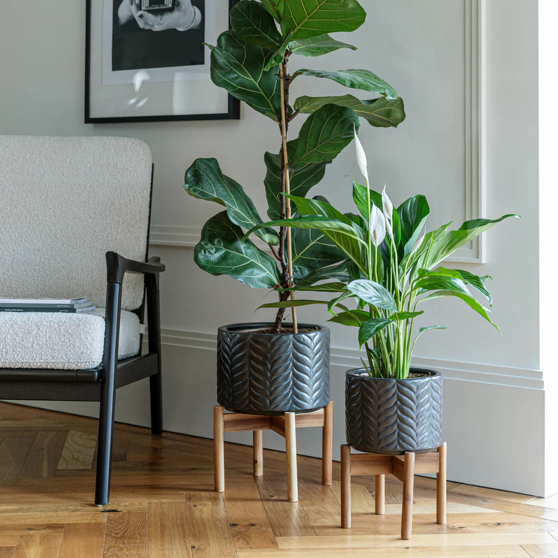Aspen Flower/Chevron Planter-3