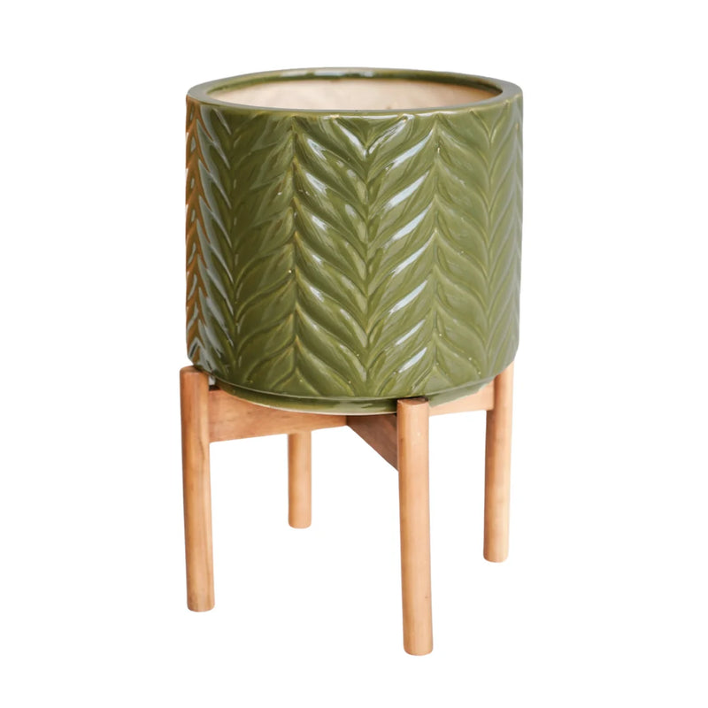 Aspen Flower/Chevron Planter-6