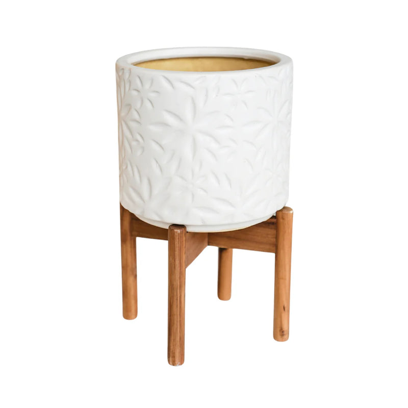 Aspen Flower/Chevron Planter-2