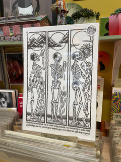Skeleton (Half-full / Half-empty attitude) Print by Tom J Newell-1