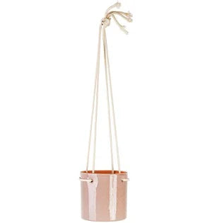 Kai Hanging Cylinder Blush Planter