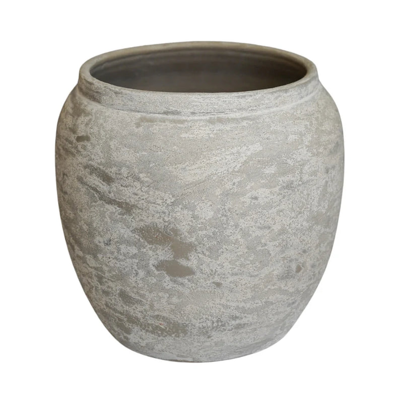 Milos Rustic Round Planter H29cm D26cm-2