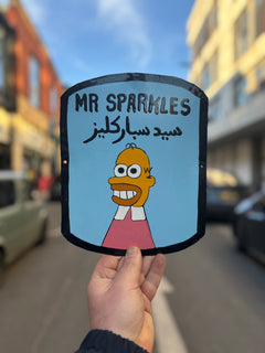 Mr Sparkles - Moroccan tin sign-3