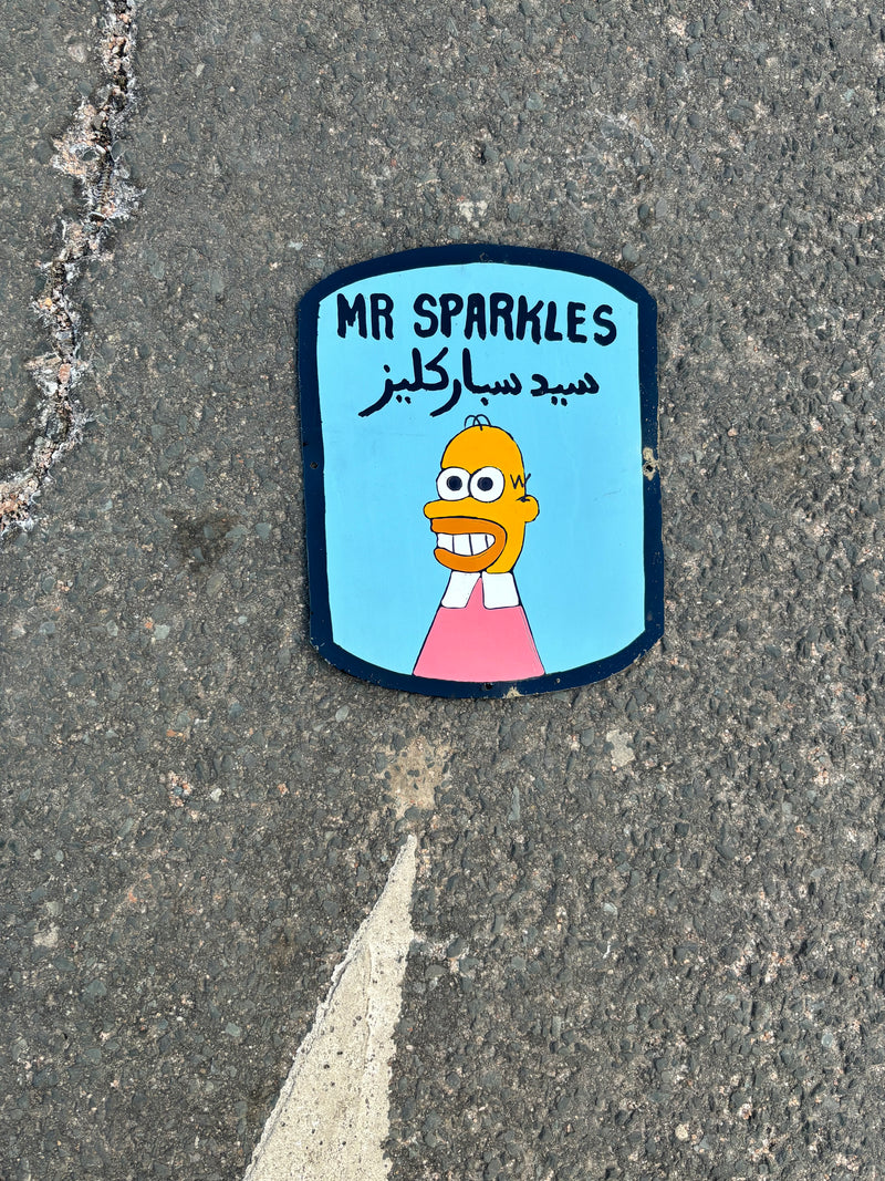 Mr Sparkles - Moroccan tin sign-4
