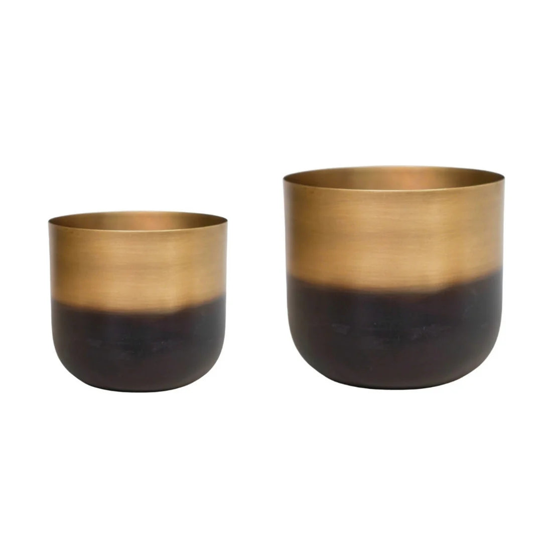 Oscar Two Tone Metal Planter Set of 2-1