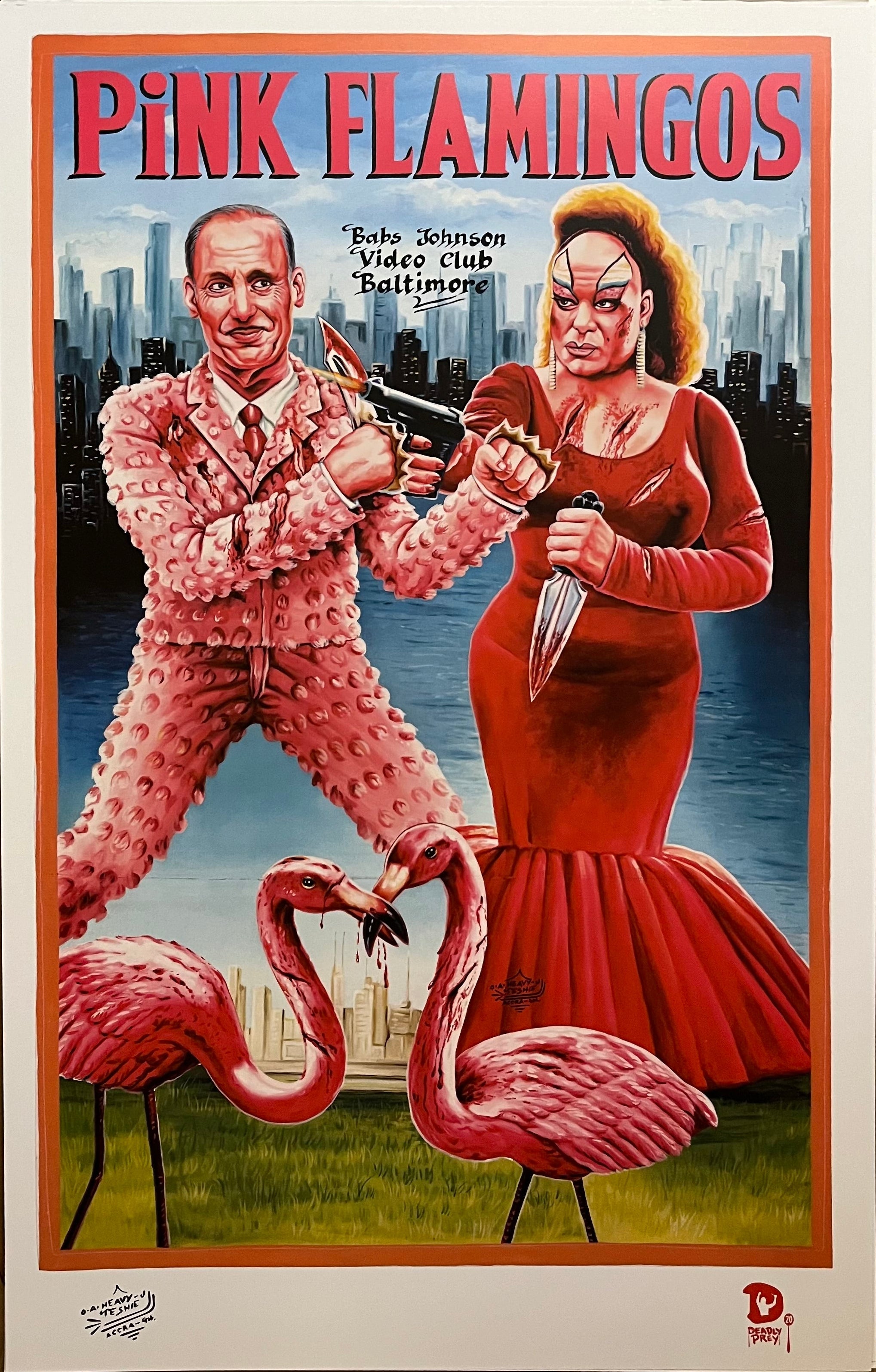 Pink Flamingos (Print)