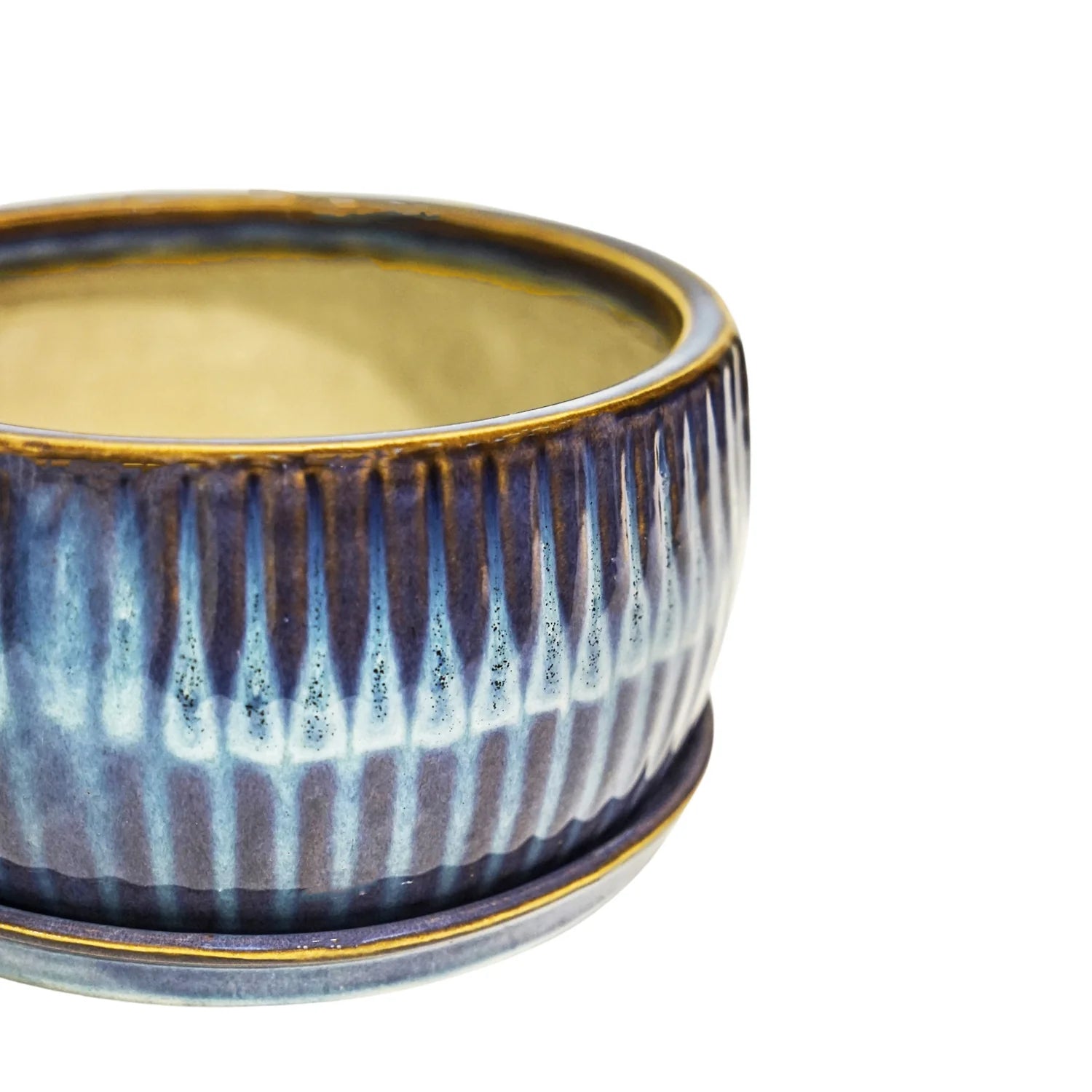 Sapphire Reactive Glaze Planter H25Cm D25Cm-2