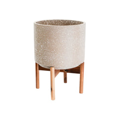 Valetta Speckled Planter with Stand-3
