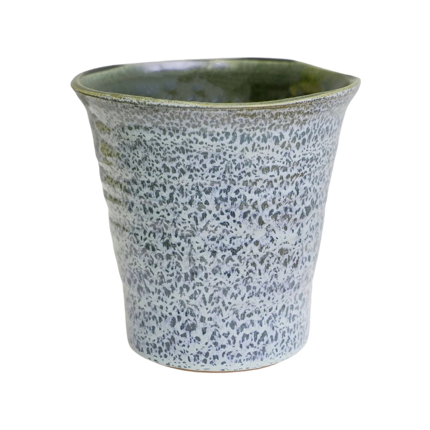 Vallo Reactive Glaze Tapered Planter H26.5cm D29.5cm-6