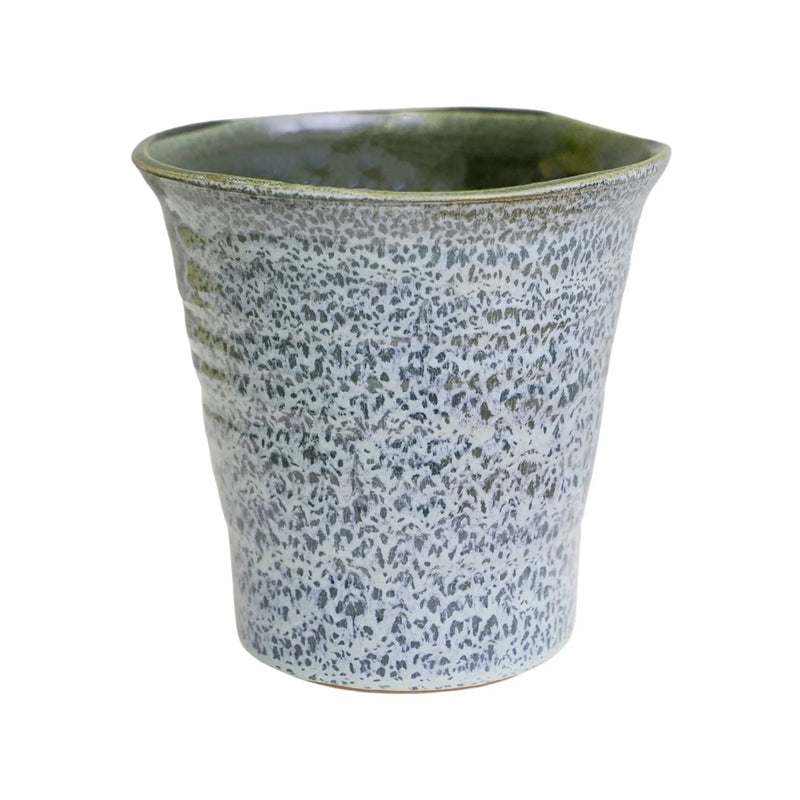 Vallo Reactive Glaze Tapered Planter H26.5cm D29.5cm-6