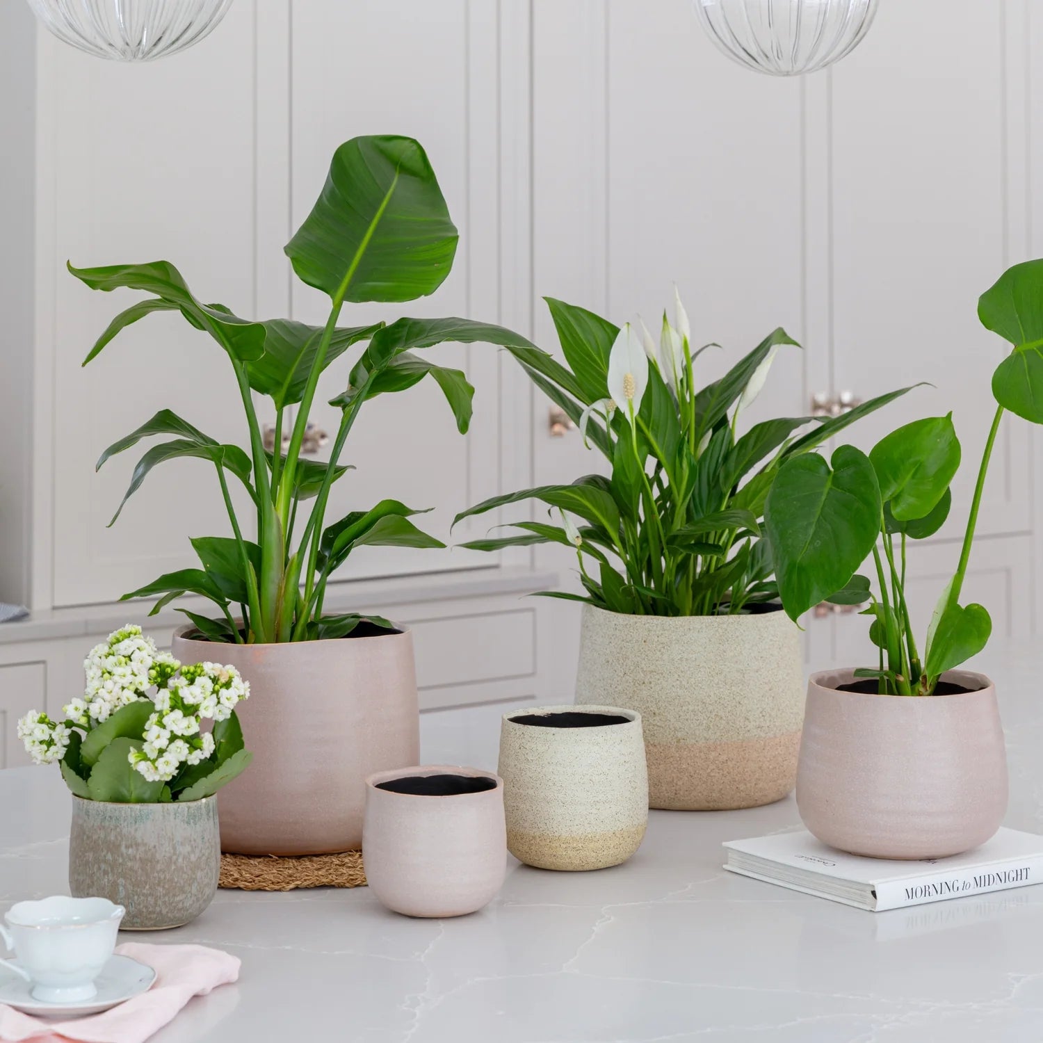 Vallo Reactive Glaze Tapered Planter H26.5cm D29.5cm
