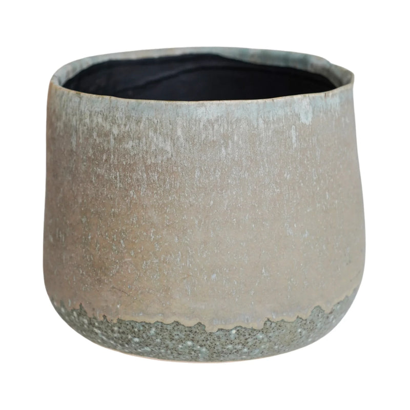 Vallo Reactive Glaze Tapered Planter H26.5cm D29.5cm-4
