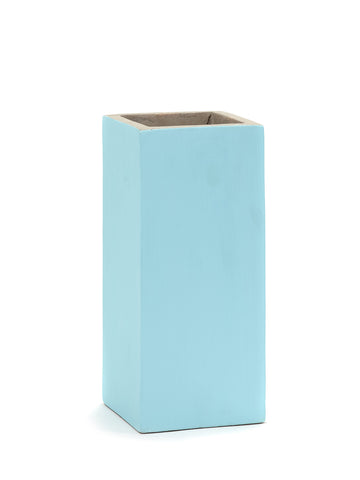 Brutalist Blue Concrete Vase