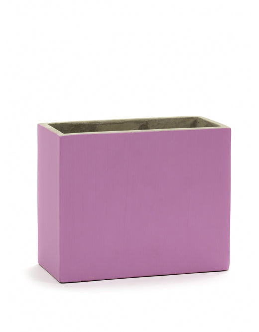 Brutalist Pink Concrete Planter-1
