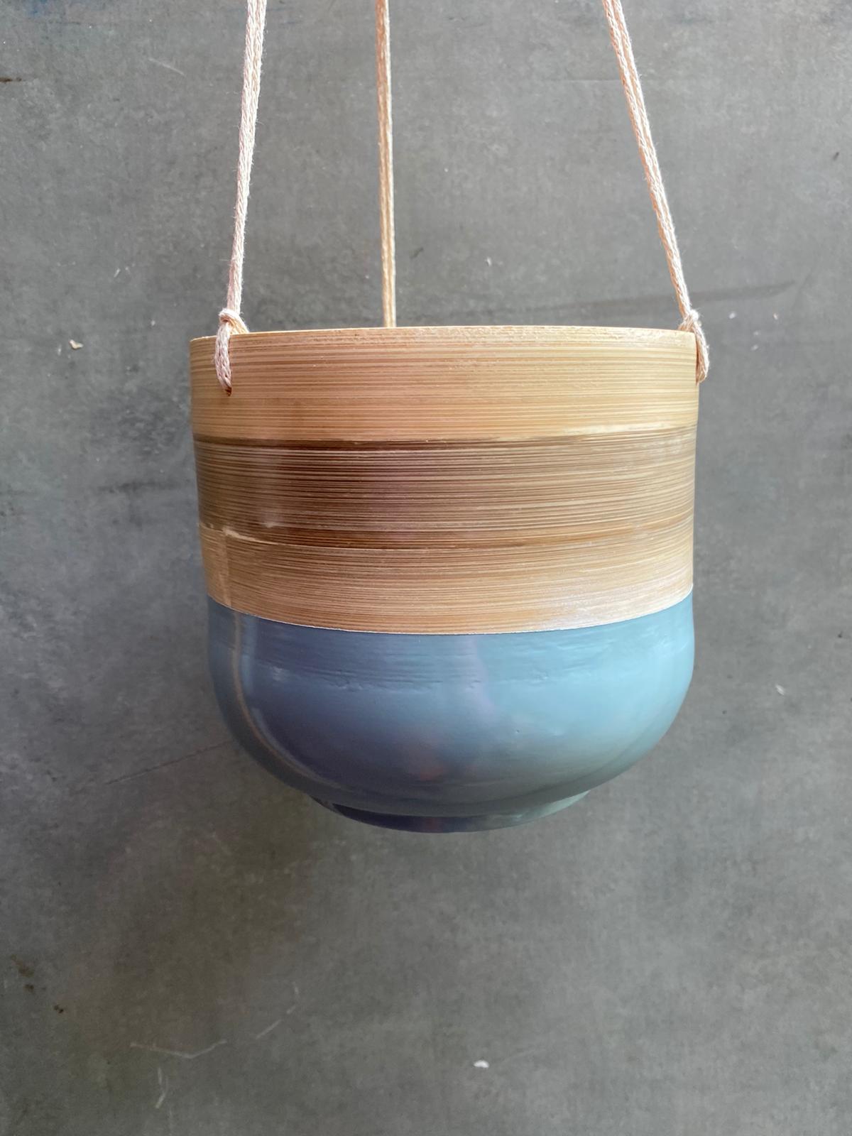 Bamboo Hanging Planter-5